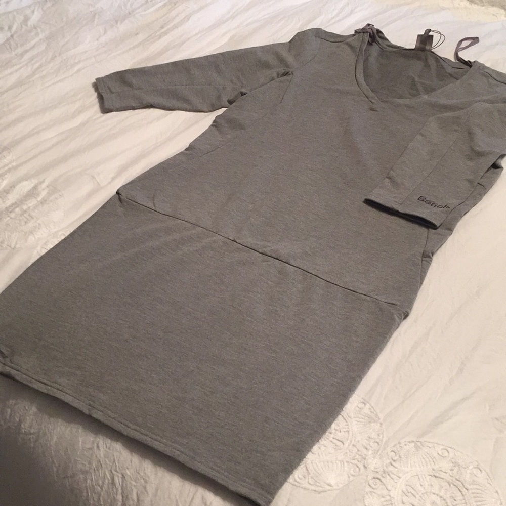 Gray sweatshirt dress